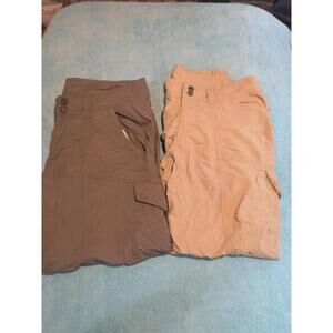 Bundle of Women's Size 4 Tan And Beige World Wide Sportsman Cargo Capris